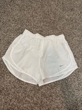 Nike White Women's Dri-Fit Athletic Running Shorts